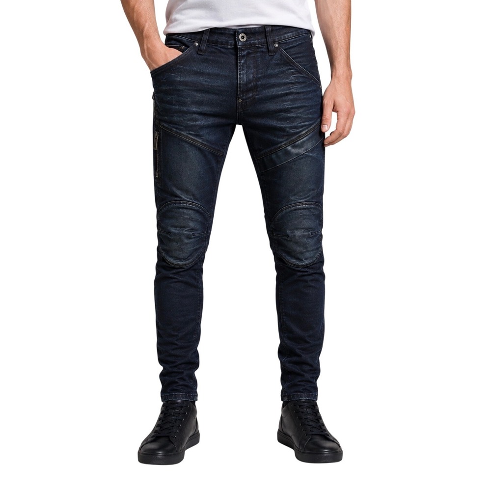 G-Star RAW 5620 3D Skinny Jeans Men 30x30 Dark Wash Blue Moto Denim 51010